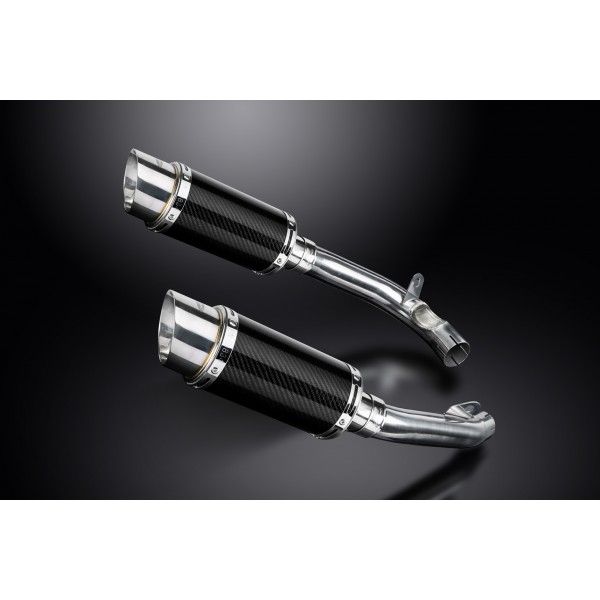 Delkevic slip-on kit Round Carbon 200mm - VTR1000F Firestorm (1997-2003)