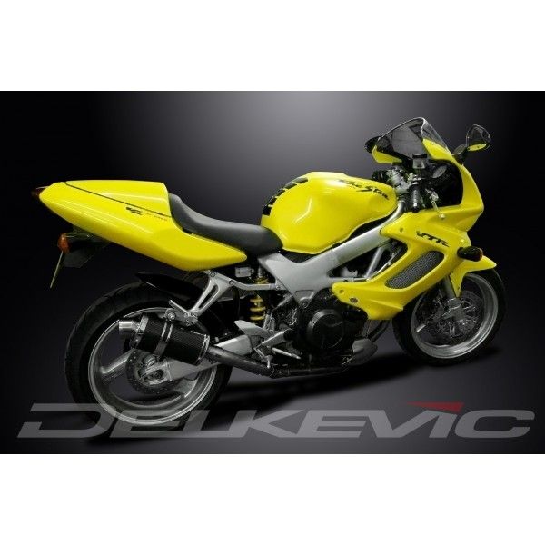 Delkevic slip-on kit Oval Carbon 225mm - VTR1000F Firestorm (1997-2003)