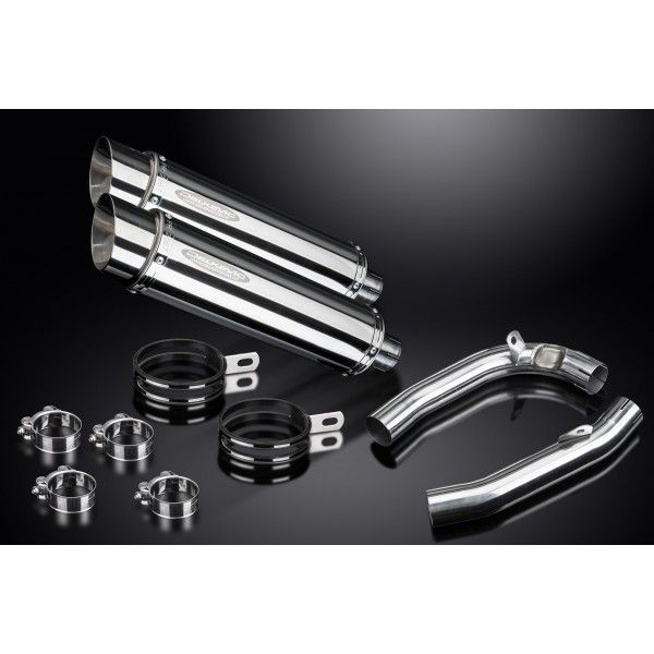 Delkevic slip-on kit Round RVS 350mm - VTR1000F Firestorm (1997-2003)