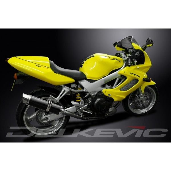 Delkevic slip-on kit Round Carbon 350mm - VTR1000F Firestorm (1997-2003)