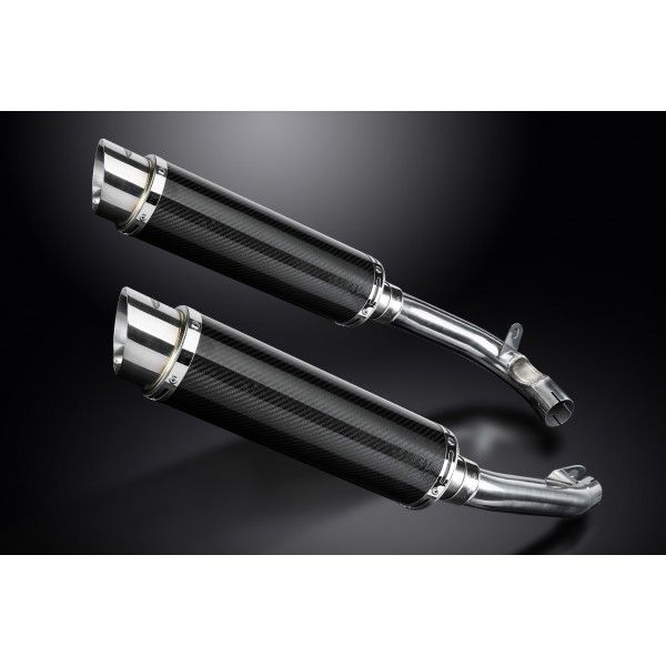 Delkevic slip-on kit Round Carbon 350mm - VTR1000F Firestorm (1997-2003)