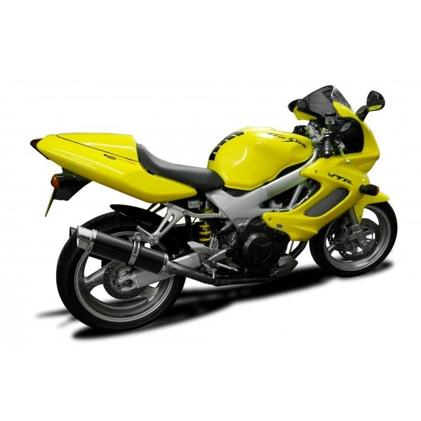 Delkevic slip-on kit Round Carbon 350mm - VTR1000F Firestorm (1997-2003)