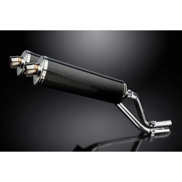 Delkevic slip-on kit Oval Carbon 450mm - NX650 Dominator 95-02