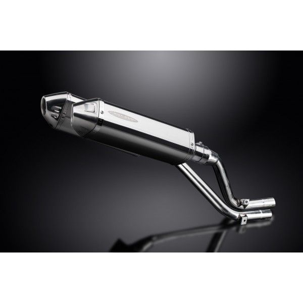 Delkevic slip-on kit Tri-Oval RVS 320mm - NX650 Dominator 95-02