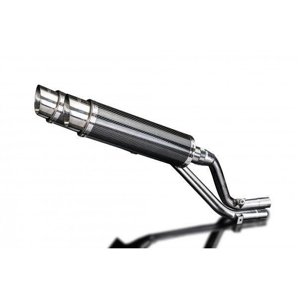 Delkevic slip-on kit Round Carbon 350mm - NX650 Dominator 95-02