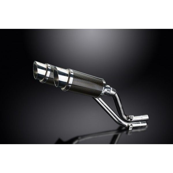 Delkevic slip-on kit Round Carbon 200mm - NX650 Dominator 95-02