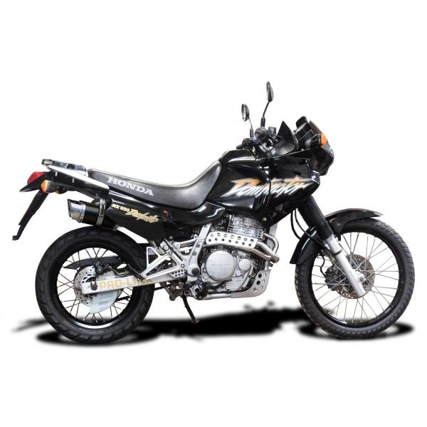 Delkevic slip-on kit Round Carbon 200mm - NX650 Dominator 95-02