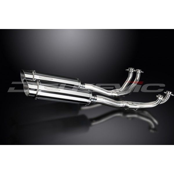 Delkevic volledig systeem Round RVS 350mm - GL1100 GOLDWING (1980-1983)