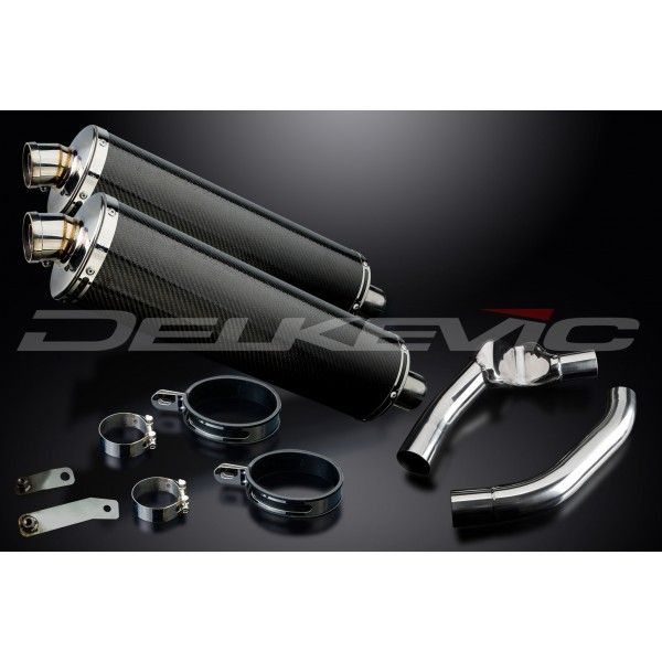 Delkevic slip-on kit Oval Carbon 450mm - CBR1000F (1987-1999)