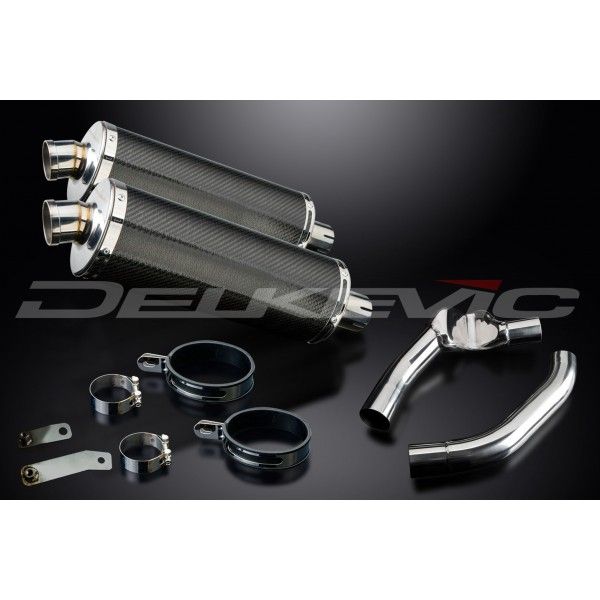 Delkevic slip-on kit Oval Carbon 350mm - CBR1000F (1987-1999)