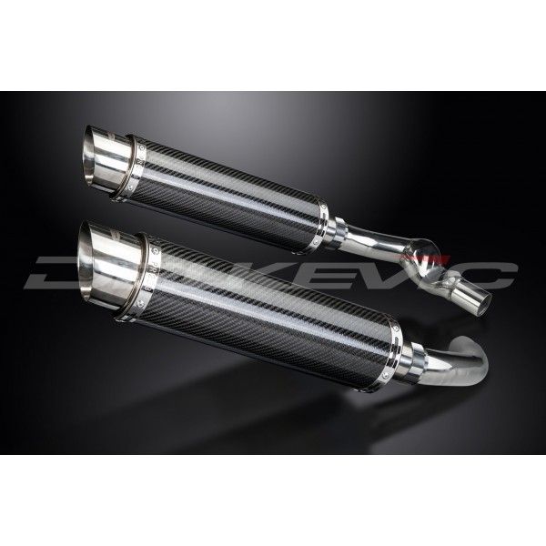 Delkevic slip-on kit Round Carbon 350mm - CBR1000F (1987-1999)