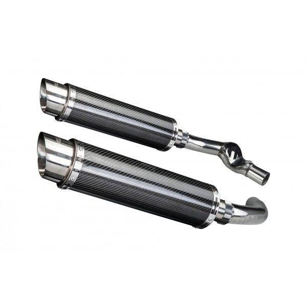 Delkevic slip-on kit Round Carbon 350mm - CBR1000F (1987-1999)