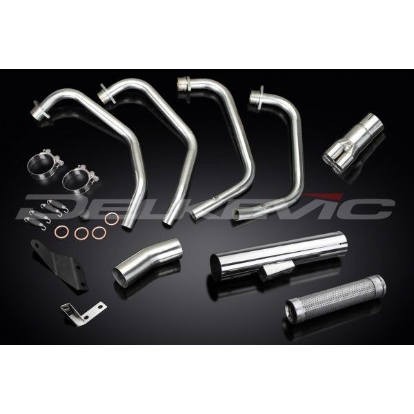 Delkevic volledig systeem Short Straight RVS 350mm - CB900F (1979-1983)