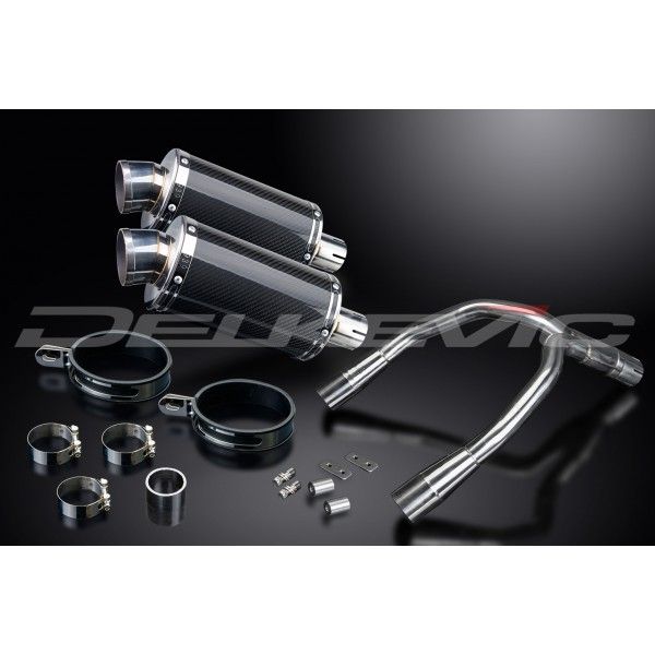 Delkevic slip-on kit Oval Carbon 225mm - CB900F HORNET (2001-2009)