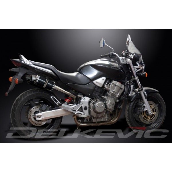 Delkevic slip-on kit Oval Carbon 225mm - CB900F HORNET (2001-2009)
