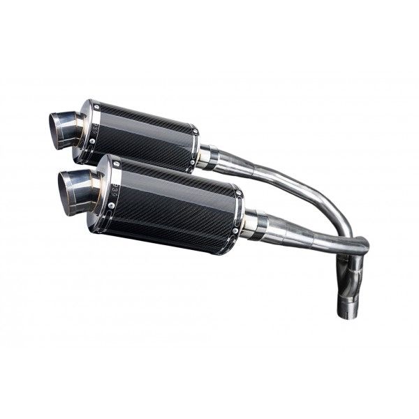 Delkevic slip-on kit Oval Carbon 225mm - CB900F HORNET (2001-2009)