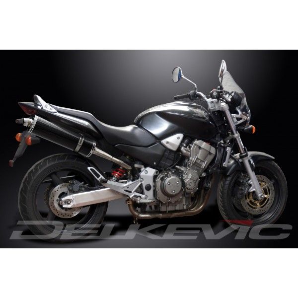 Delkevic slip-on kit Oval Carbon 450mm - CB900F HORNET (2001-2009)