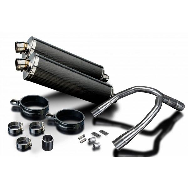 Delkevic slip-on kit Oval Carbon 450mm - CB900F HORNET (2001-2009)
