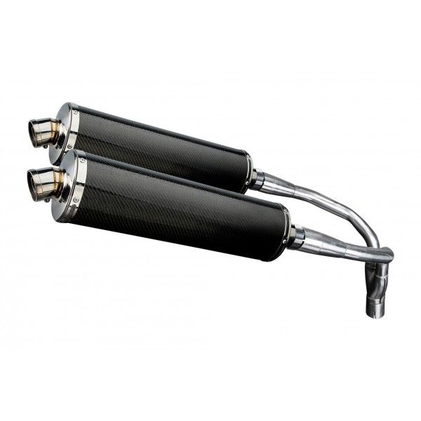 Delkevic slip-on kit Oval Carbon 450mm - CB900F HORNET (2001-2009)