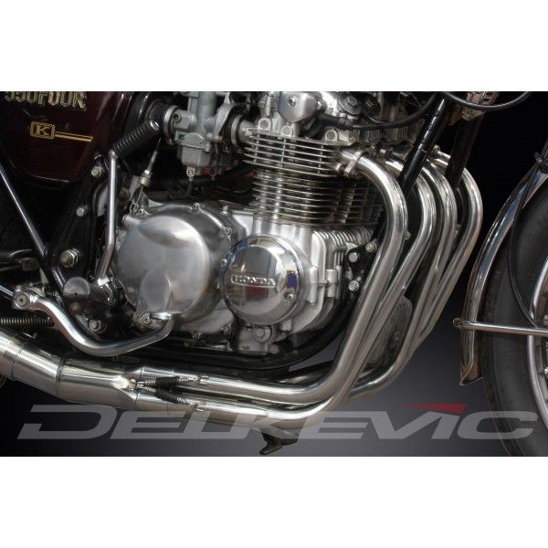 Delkevic volledig systeem Megaphone RVS 550mm - CB550K (1977-1978)