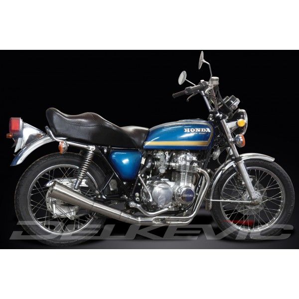 Delkevic volledig systeem Megaphone RVS 550mm - CB550F Supersport (1975-1977)