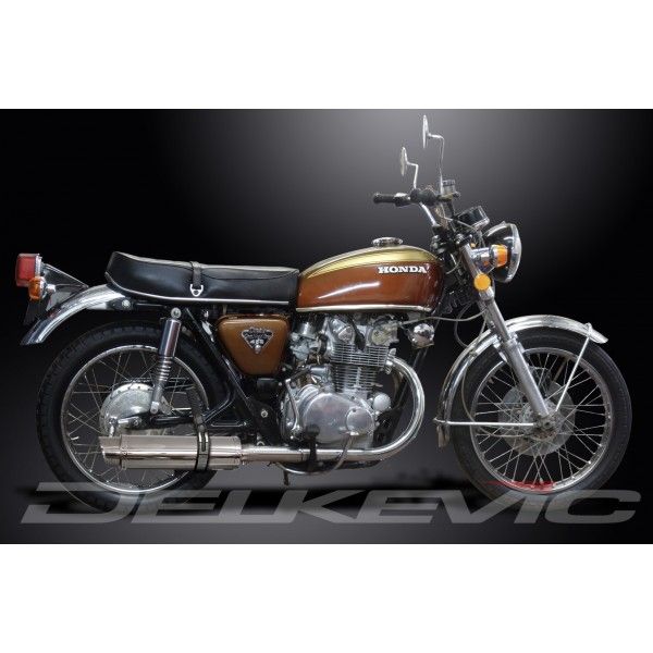 Delkevic slip-on kit Round RVS 350mm - CB450K3-K7 (1970-1974)