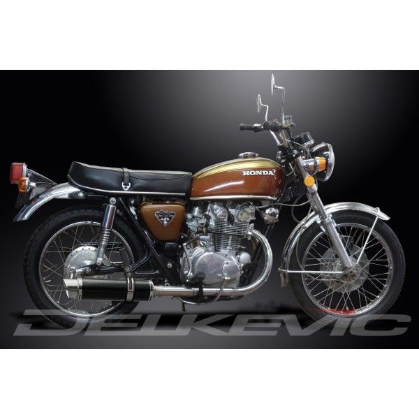 Delkevic slip-on kit Round Carbon 350mm - CB450K3-K7 (1970-1974)