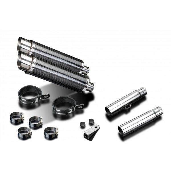Delkevic slip-on kit Round Carbon 350mm - CB450K3-K7 (1970-1974)