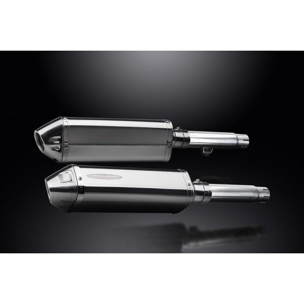 Delkevic slip-on kit Tri-Oval RVS 320mm - CB450K3-K7 (1970-1974)