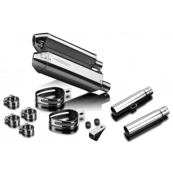 Delkevic slip-on kit Tri-Oval RVS 320mm - CB450K3-K7 (1970-1974)