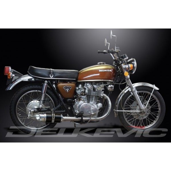 Delkevic slip-on kit Round Carbon 200mm - CB450K3-K7 (1970-1974)