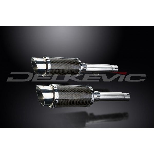 Delkevic slip-on kit Round Carbon 200mm - CB450K3-K7 (1970-1974)