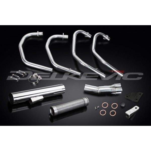 Delkevic volledig systeem Short Straight RVS 350mm - CB350F CB350 FOUR (1972-1974)