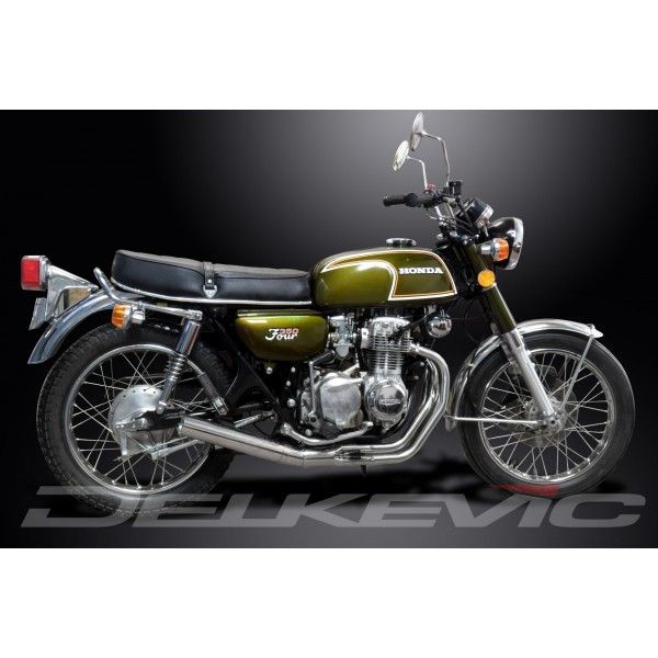 Delkevic volledig systeem Short Straight RVS 350mm - CB350F CB350 FOUR (1972-1974)