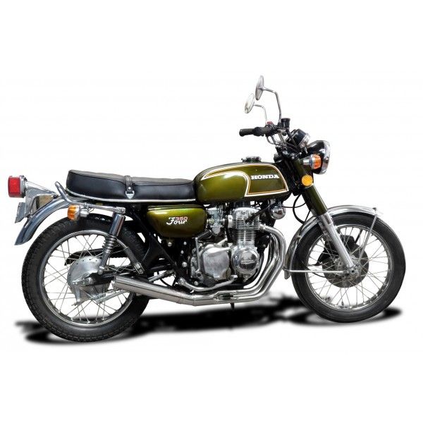 Delkevic volledig systeem Short Straight RVS 350mm - CB350F CB350 FOUR (1972-1974)