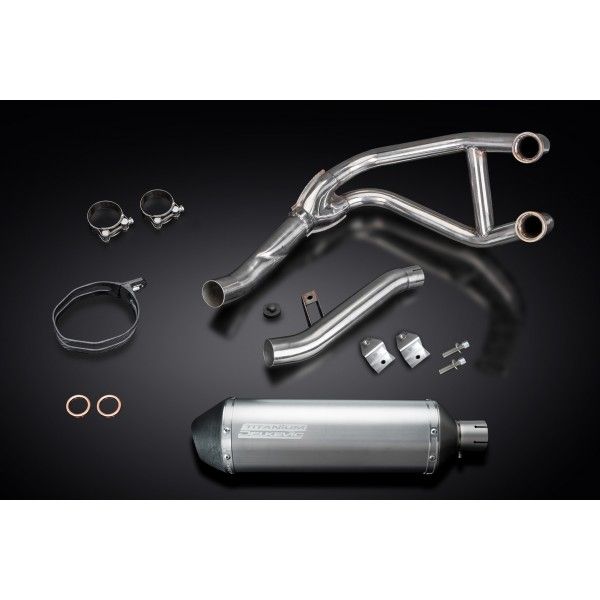 Delkevic volledig systeem X-Oval Titanium 343mm - GPZ500S EX500C(1987-2007)