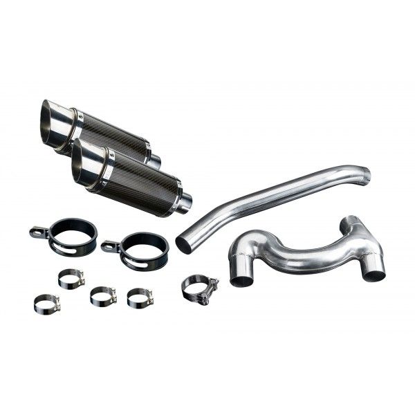 Delkevic slip-on kit Round Carbon 200mm - VFR800 VTec (2002-2013)