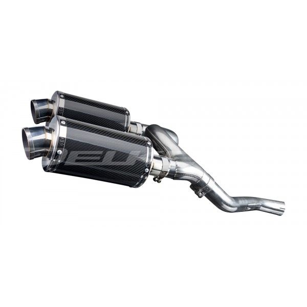 Delkevic slip-on kit Oval Carbon 225mm - VFR800 VTec (2002-2013)