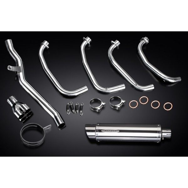 Delkevic volledig systeem Round RVS 350mm - ZRX1100/1200 97-07