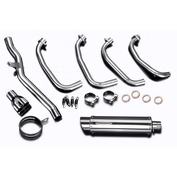 Delkevic volledig systeem Round RVS 350mm - ZRX1100/1200 97-07