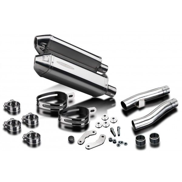 Delkevic slip-on kit Tri-Oval RVS 320mm - Zephyr 1100 ZR1100B (1996-1997)