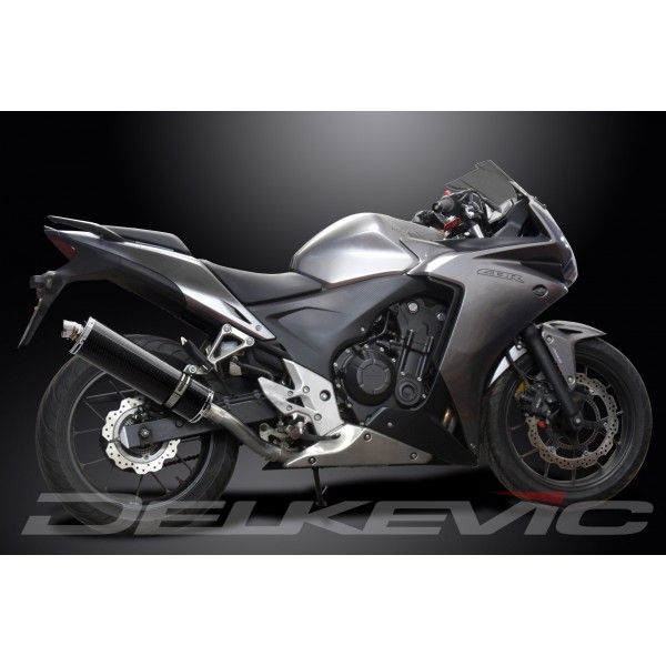 Delkevic volledig systeem Oval Carbon 450mm - CBR500R CB500F CB500X 13-15