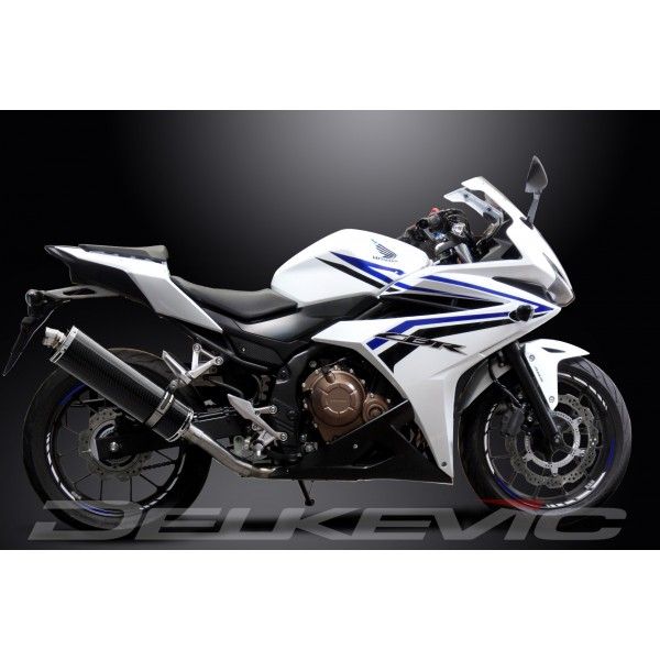 Delkevic volledig systeem Oval Carbon 450mm - CBR500R CB500F CB500X 13-15