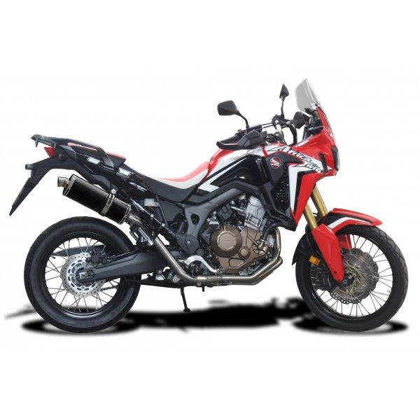 Delkevic volledig systeem Oval Carbon 350mm - CRF1000L Africa Twin 2016-2019