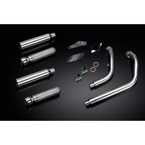 Delkevic volledig systeem Round RVS 410mm - VT750 SHADOW SPIRIT (2008-2018)