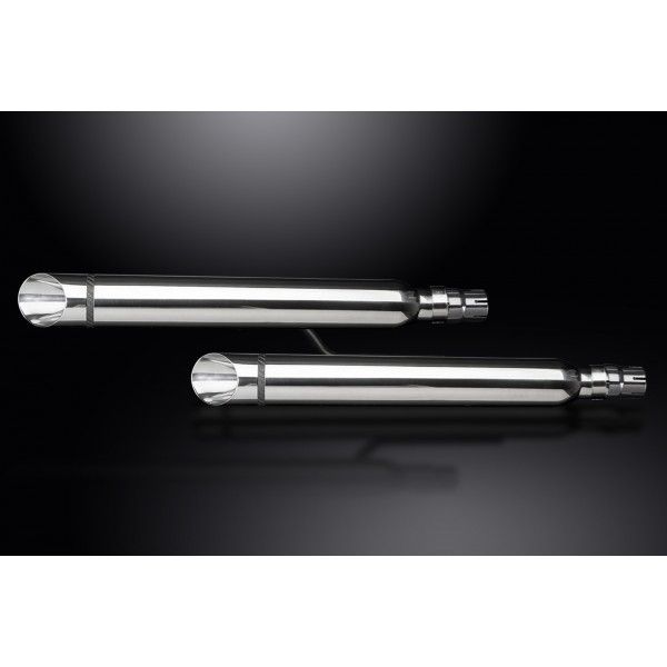 Delkevic slip-on kit Round RVS 550mm - VTX1300 04-09