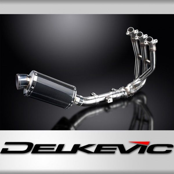 Delkevic volledig systeem Oval Carbon 225mm - Street Triple 675 (2013-2016)