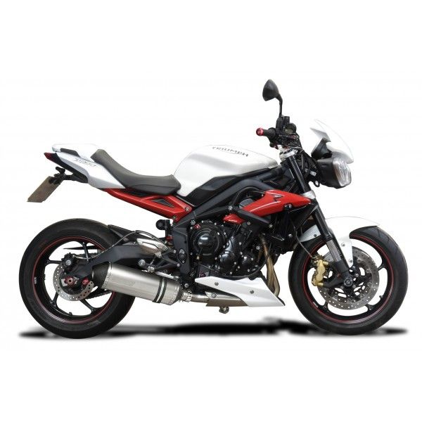 Delkevic volledig systeem X-Oval Titanium 343mm - Street Triple 675 (2013-2016)