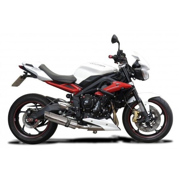 Delkevic volledig systeem Round RVS 350mm - Street Triple 675 (2013-2016)