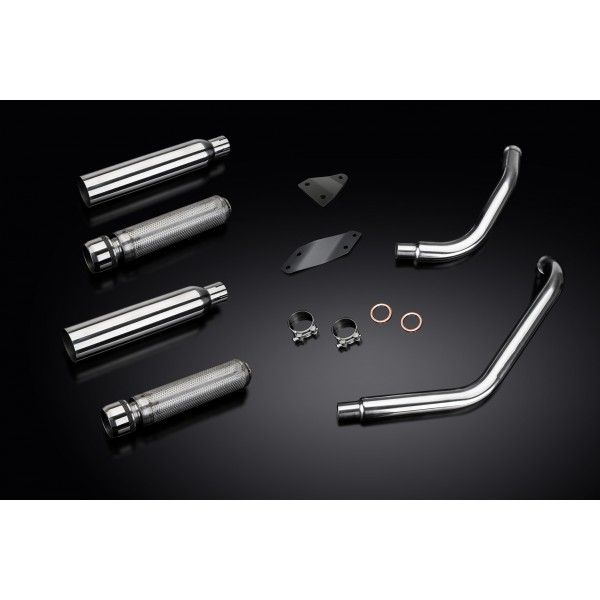 Delkevic volledig systeem Round RVS 410mm - VN1500 VN1600 96-08